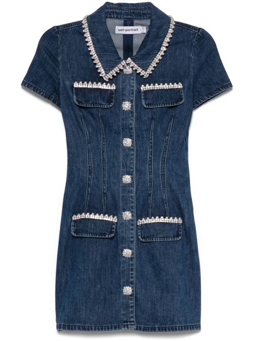 Short denim dress SELF PORTRAIT | SS24921SBLUE